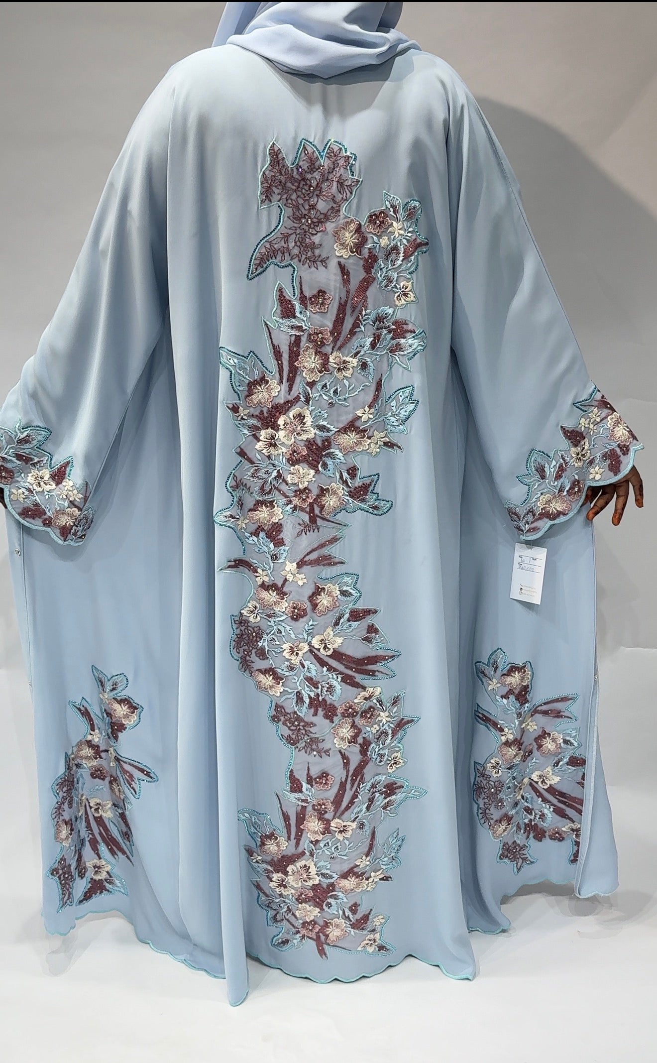 Sky Blossom Couture Abaya