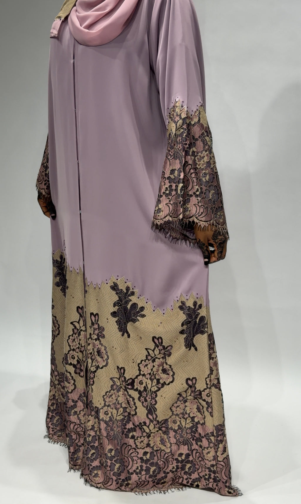 Blush Royale Lace Exclusive-Abaya