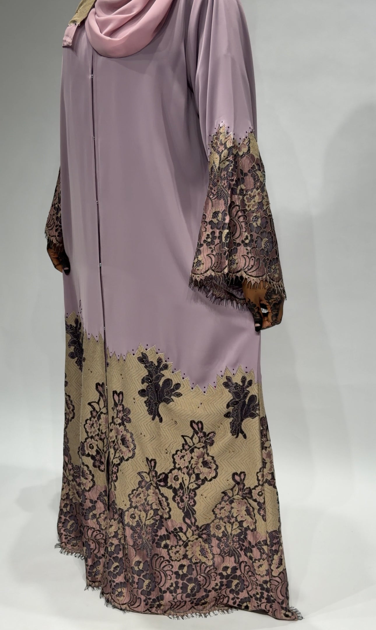 Blush Royale Lace Exclusive-Abaya