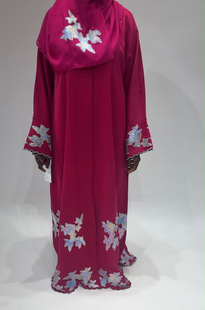 Raspberry Aurora Abaya