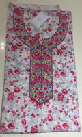 Pink rose embroidery Mukhawar-unstitched