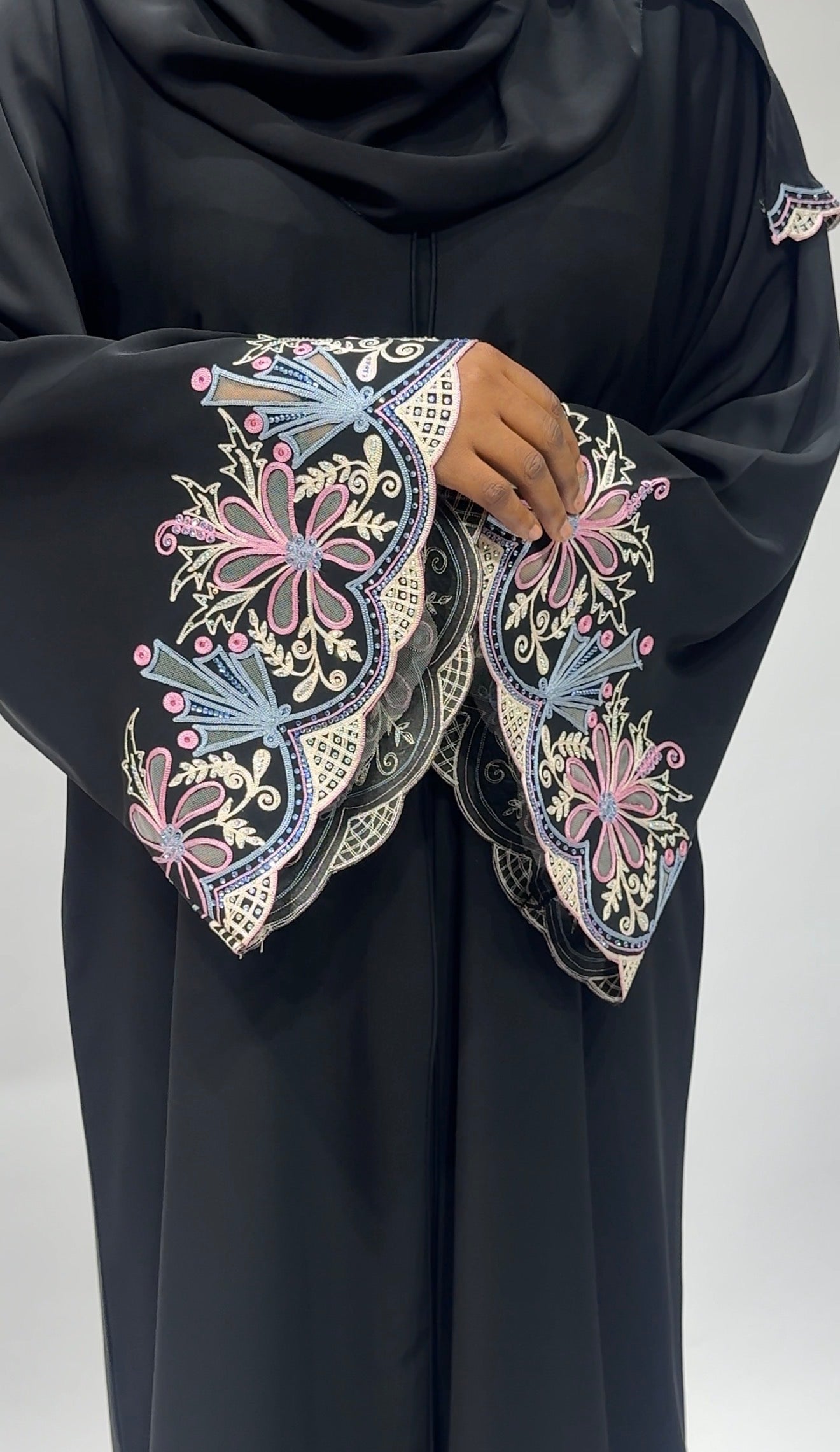 Embroidery Black Abaya