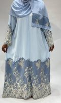 Celestial blue lace elegance Exclusive-Abaya