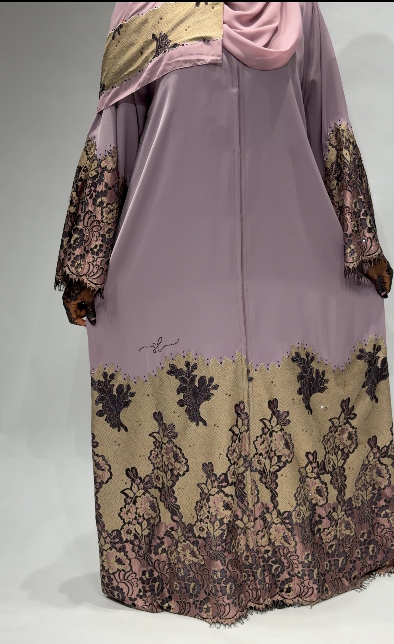 Blush Royale Lace Exclusive-Abaya